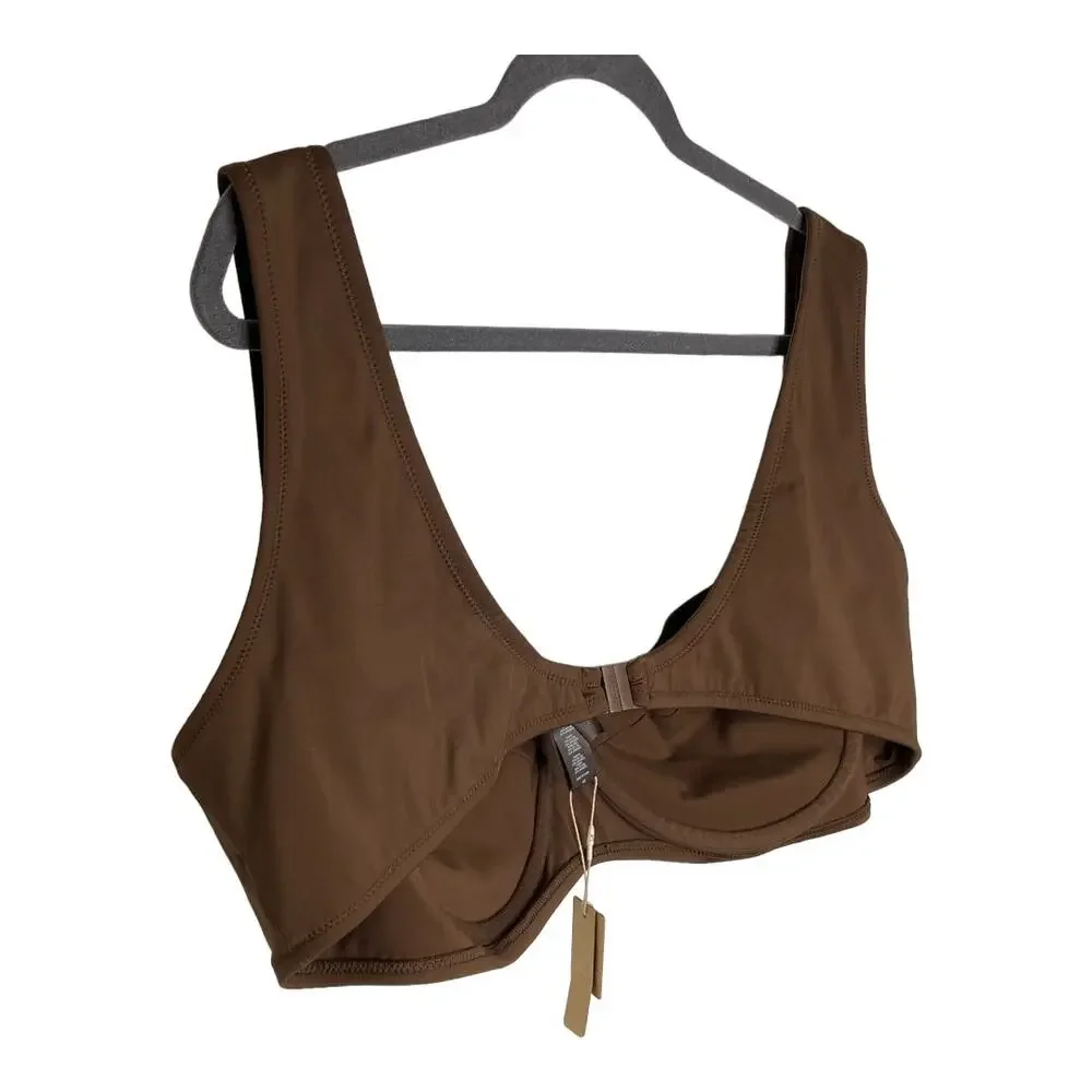 Skims Plunge Longline Swimwear Bralette Wireless Resortwear Everyday Summer 4X
